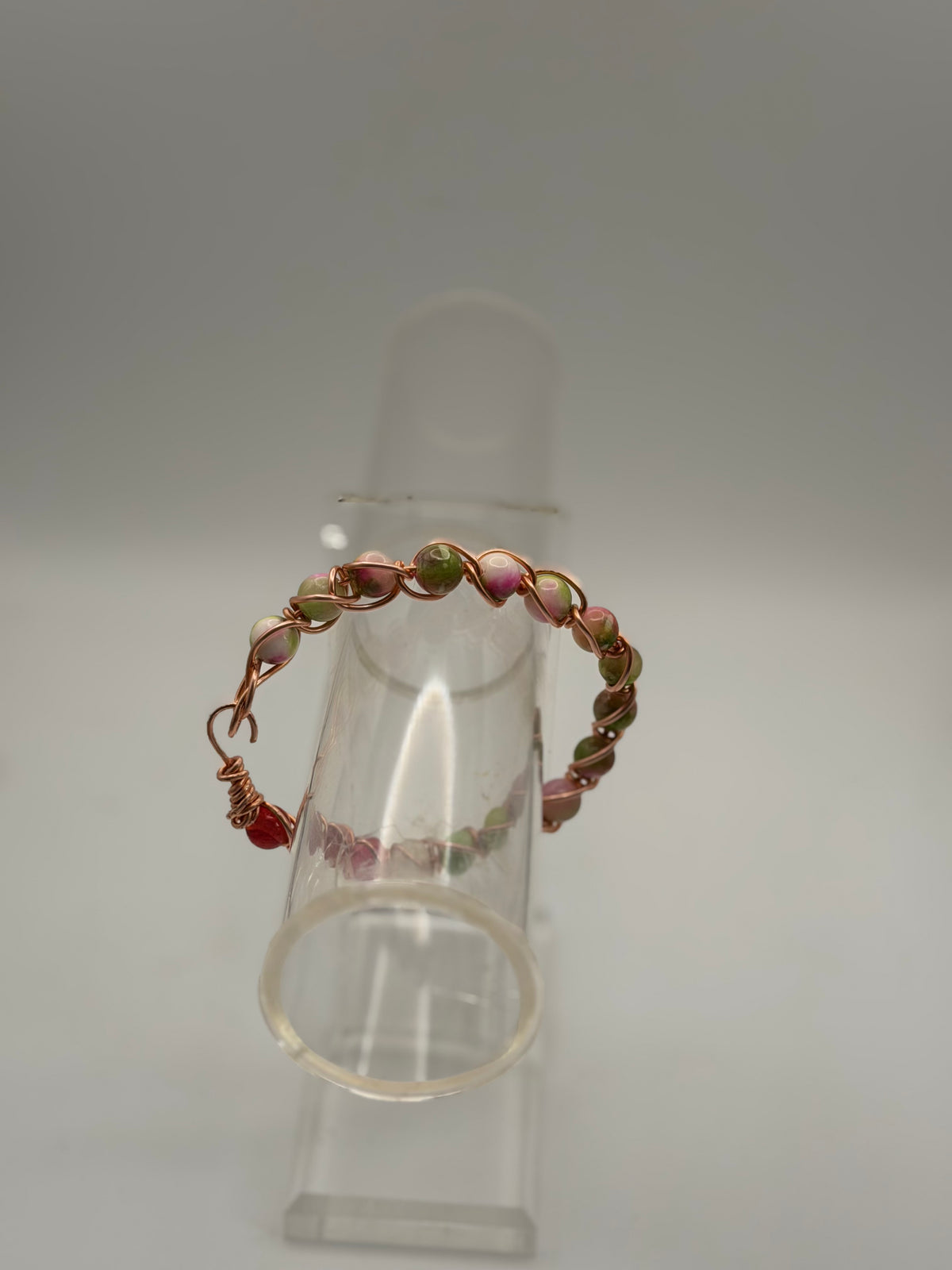 Pink Empress, Pink Jade & Copper Bracelet 👑💕✨