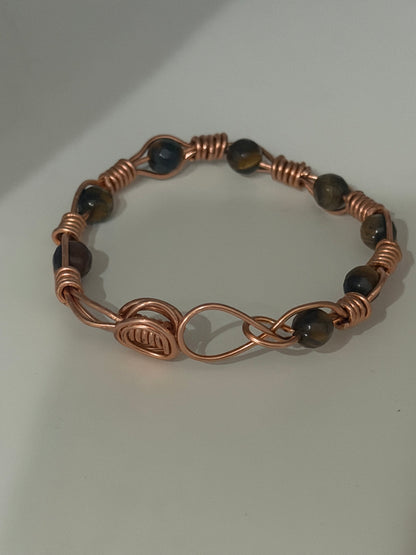 Tiger's Eye Copper Bracelet
