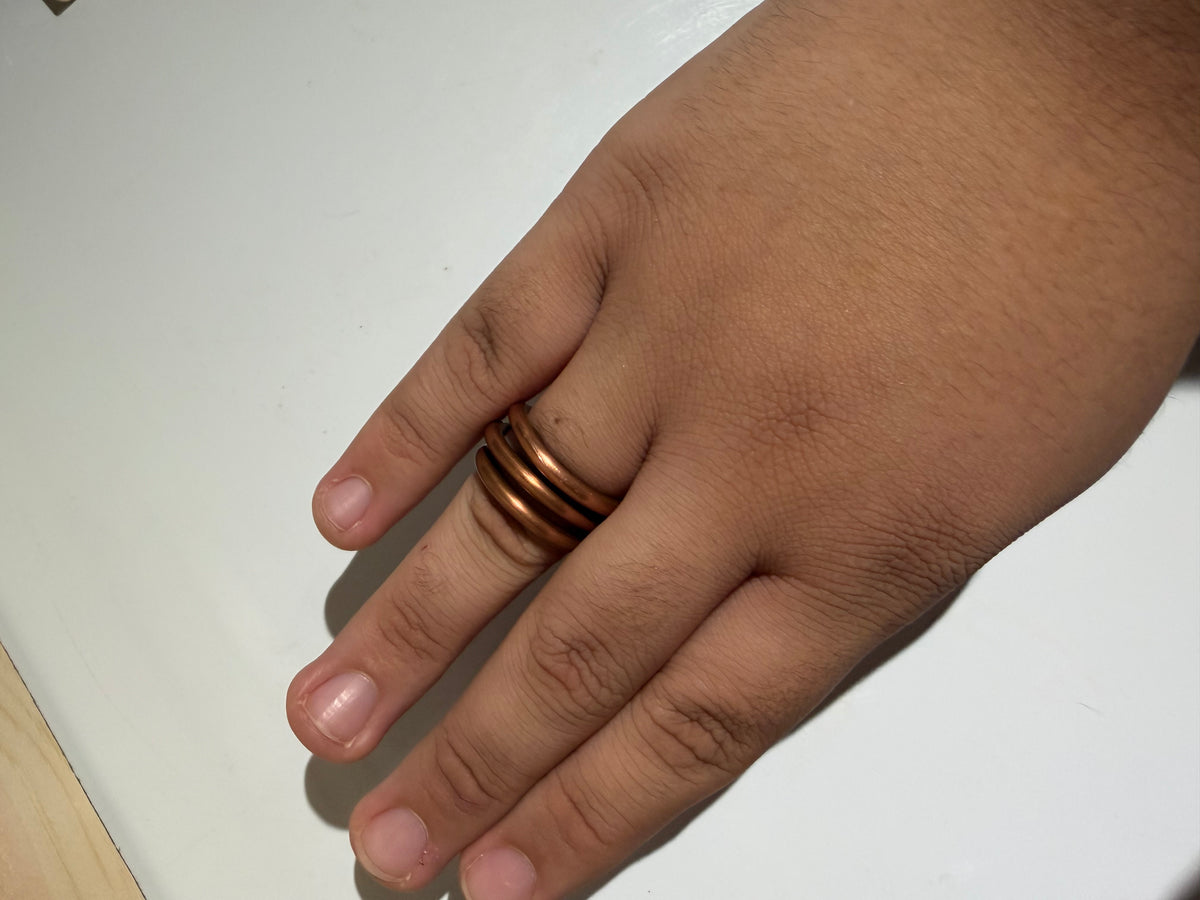 Triple Stack Unisex Copper Ring